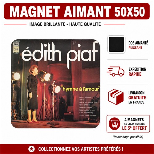 Magnet frigo edith piaf hymne - edith,