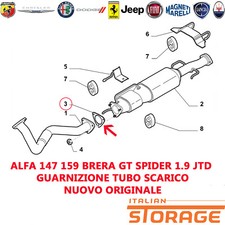 ALFA 147 159 BRERA GT SPIDER 1.9 JTD GUARNIZIONE TUBO SCARICO ORIGINALE 51770353
