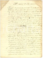 1859 SANT'ERACLIO (PG) Contratto colonato per Benedetto OTTAVIANI *Manoscritto