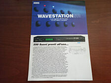 KORG WAVESTATION SR RARA VINTAGE BROCHURE CATALOGO 1992 - DA COLLEZIONE