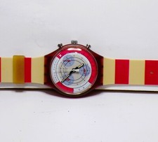 SWATCH CHRONO  NAVY BERRY  VINTAGE ANNI 90