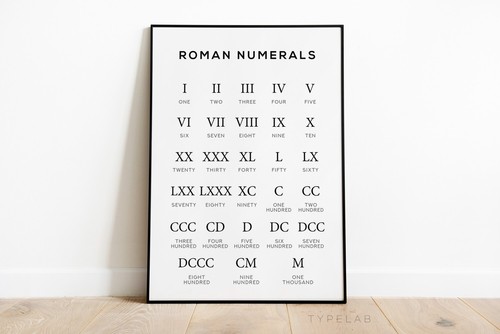 Stampa tabella numeri romani - stampa,