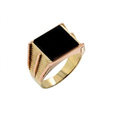 Anello uomo oro - , bicolore