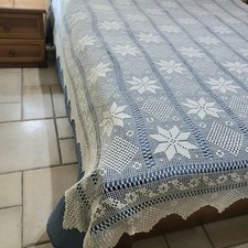 Coperta Matrimoniale Pizzo Uncinetto Da Corredo