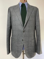 Giacca Barba Napoli tg 54 in lana finestrata grigio - intelata - semifodera