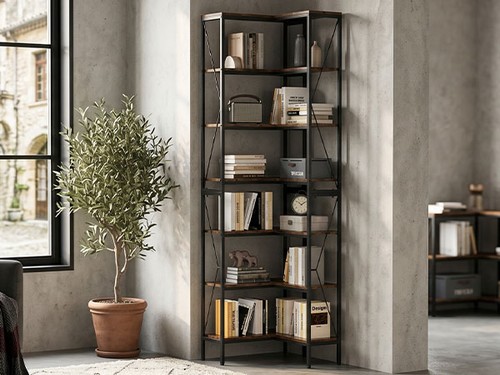 Libreria angolo industriale - libreria,