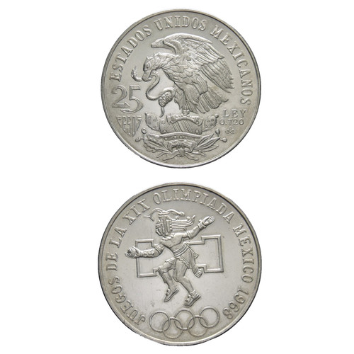 Messico pesos 1968 - messico, 25