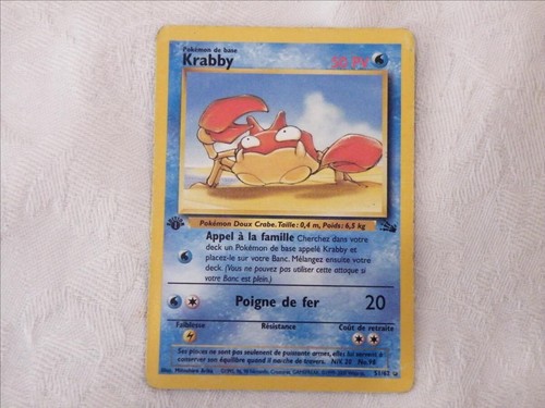 Carte pokemo krabby pv - carte,