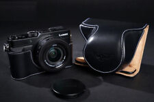 Borsa mezza cover per fotocamera in vera pelle fatta a mano per Panasonic LX100