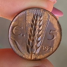 SPIGA 5 CENTESIMI 1921 FIOR DI