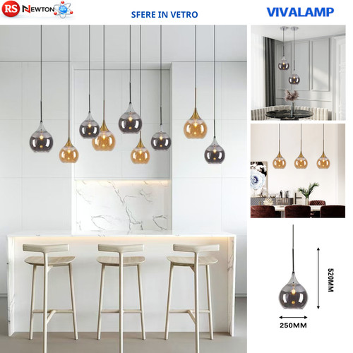 Lampadario sospeso sfera vetro - sospeso,