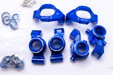 CR Set di nocche in alluminio per Traxxas Maxx, WideMaxx e Maxx Slash (blu)