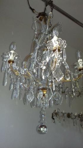 Lampadario epoca cristallo - lampadario, d'epoca