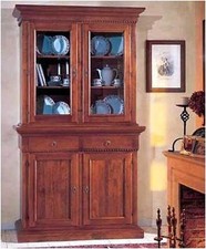 CREDENZA CRISTALLIERA ARTE POVERA  LEGNO MASSELLO IN VARI COLORI TAVERNA CUCINA