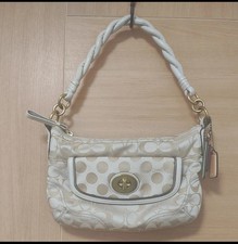 borsa da allenatore, borsa di paglia, borsa da tote, borsa a mano. Firma bianca.