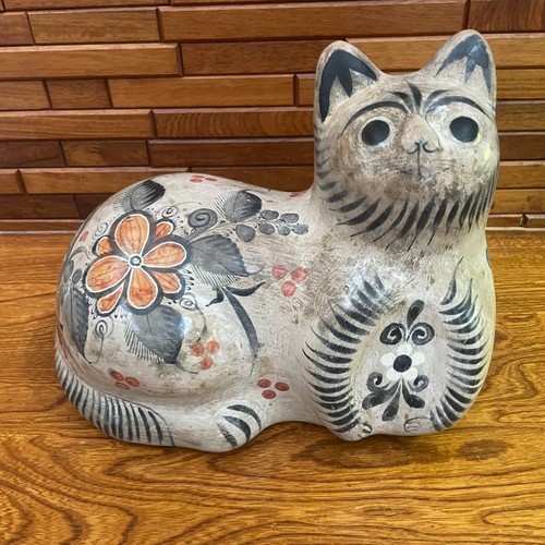 Statuina gatto argilla tonara - statuina,
