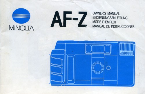 Minolta riva zoom manuale - minolta, af-z
