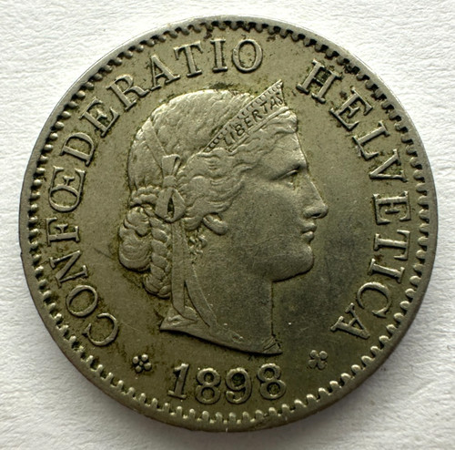1898 svizzera moneta - 1898,