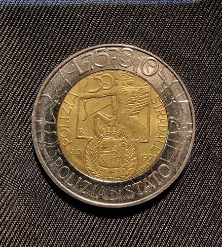 Moneta 500 lire polizia - 500,