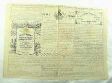 ANTICO DOCUMENTO PUBBLICITà