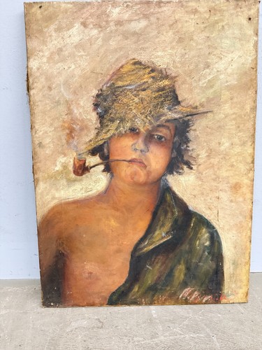 Antico dipinto olio tela - antico,