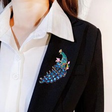 Spilla pavone strass spilla