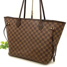 Louis Vuitton GI0153 Neverfull MM Tote Tote PVC Pelle Marrone Autentica Usata Giappone
