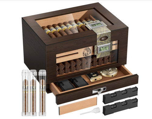 Tisfa cedar wood cigar humidor - wood,