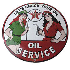 Insegna benzina texaco vintage - texaco,