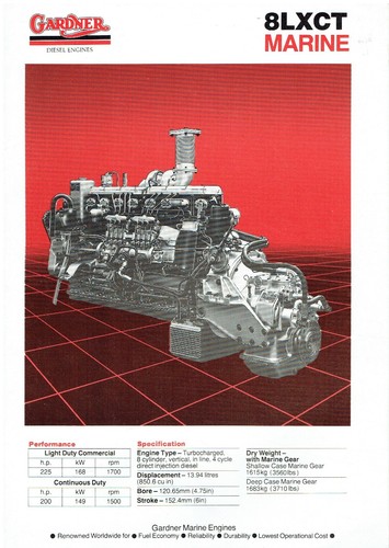 Gardner 8lxct motore - 8lxct, diesel