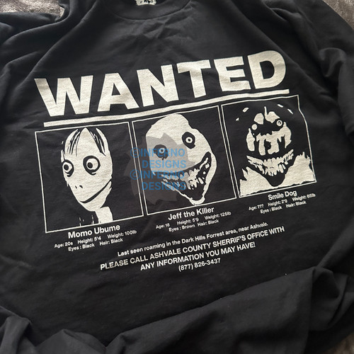 Maglietta wanted creepypasta - maglietta,
