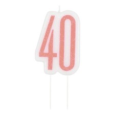 Candelina "40" Oro Rosa per