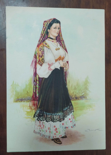 9919 cartolina costumi sardi - cartolina,