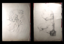 2 Disegni antichi Giuseppe Tirelli, Torso del Belvedere, Volpato, Morghen, Folo