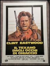 THE OUTLAW JOSEY WALES Locandina Film Originale 39x55" Italia LINO BACK EASTWOOD