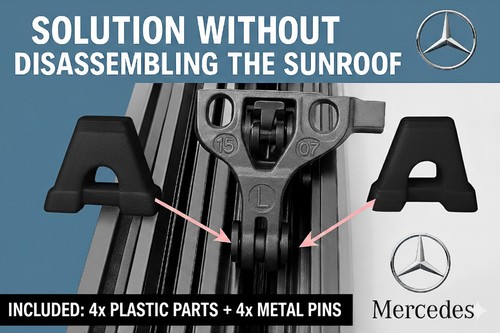 Black roof sunroof slider - 4x,