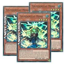 3x THUNDERCLAP MONK (Monaco Rombo Di Tuono) • Super R • SAST EN026 • YUGIOH!