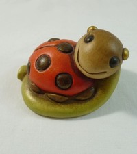 THUN STATUETTE STATUINE COCCINELLA FOGLIA PICCOLA IDEA REGALO ARREDO