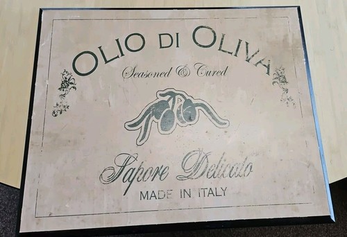 Insegna legno olio di - ,
