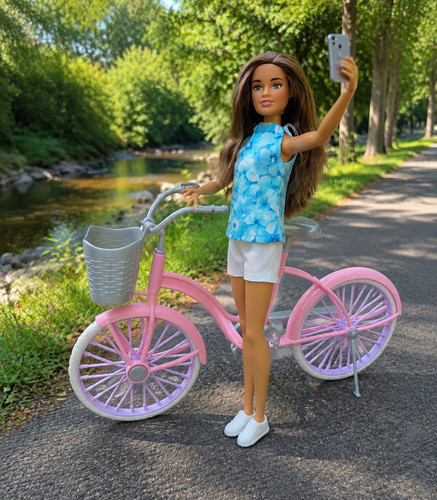 Bambola barbie bruna - bambola, con