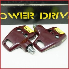 NOS DIADORA PEDALI CLIPLESS BICI DA CORSA VINTAGE OLD BORDEAUX SM 180 STRADA