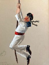 Antico Quadro Marina Ritratto