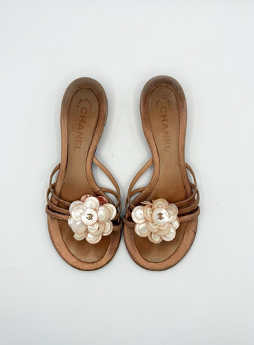 Sandali chanel rosa pesca - chanel,