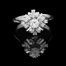 ANELLO SNOWFLAKE IN ORO BIANCO 18 KT 750 BRILLANTI 0.62 CT NATURALI