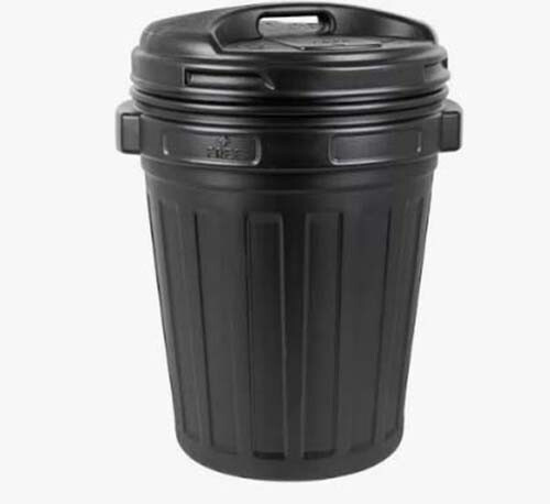 Bidone rifiuti nero con - 70, lt