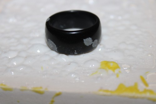Anello ossidiana fiocco - fiocco, di