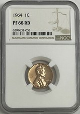 1964 P NGC PF68 RD Red Proof