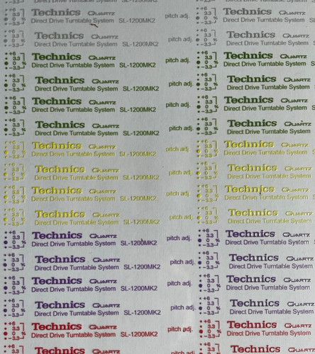 Technics 1200 mk2 adesivo - technics,