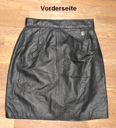 Gonna pelle nera - nera, mini