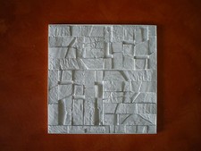 PANNELLO RIVESTIMENTO MURO  IN GESSO BIANCO 35x35 cm. RV/617 ARREDO INTERNO